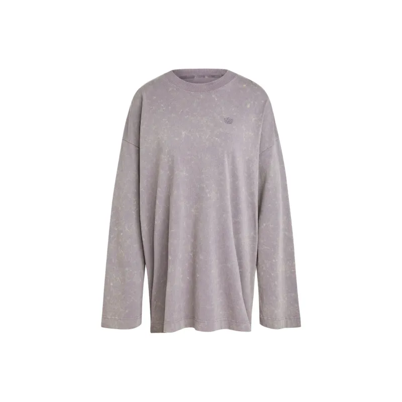 Adidas Originals Premium EssentialsWASHED T Shirt Women's Shadow Trace Gray-0