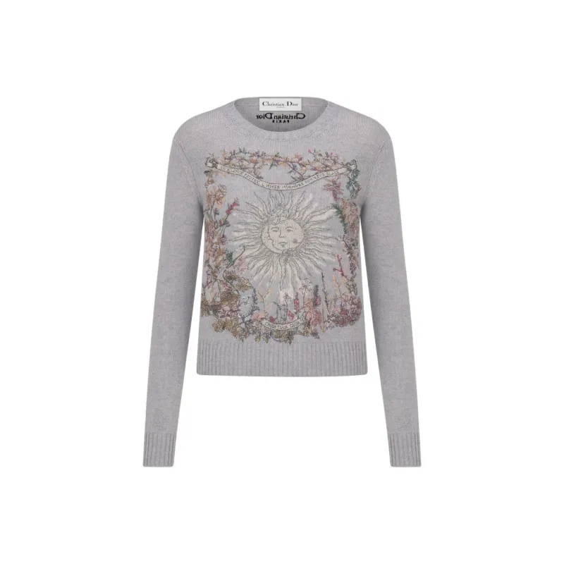 DIOR Cashmere Sweater Women's Gray-0