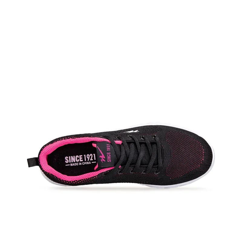 Binary Cushioning, Lightweight, Breathable Low Top Running Shoes Women's Black Rose Red-3