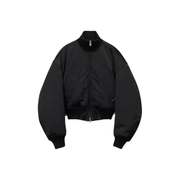 Alexander Wang High Shine Padded Bomber Jacket
