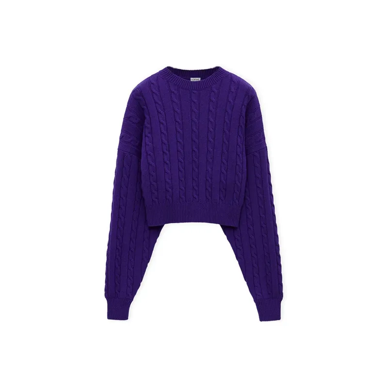 LOEWE Cable Knit Crewneck Jumper-0
