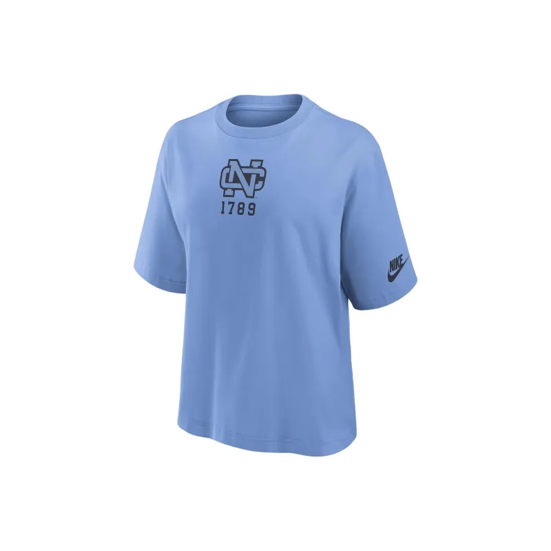 Nike North Carolina Tar Heels Legacy Established Boxy Women's Nike College T Shirt-0