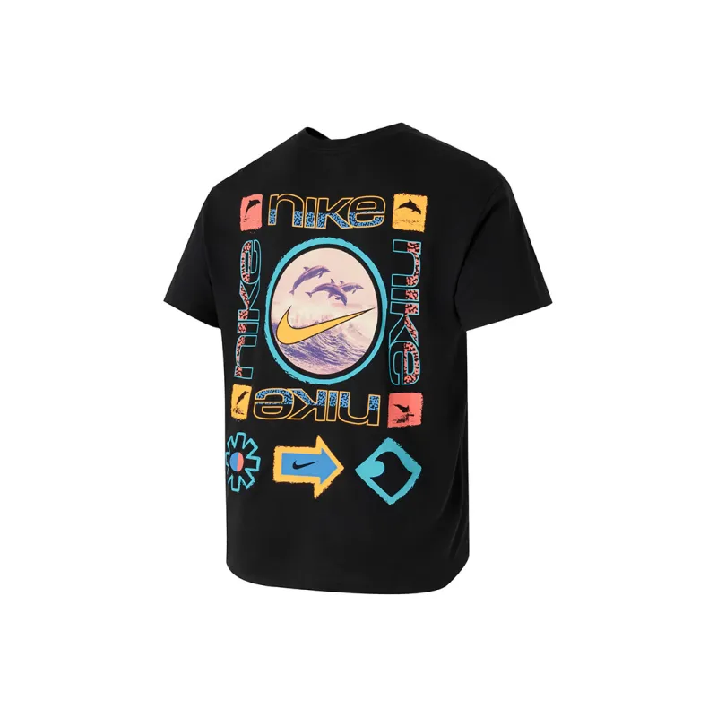 Nike T Shirts Men Black-1