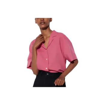 UNIQLO Shirt Women's Peach Pink