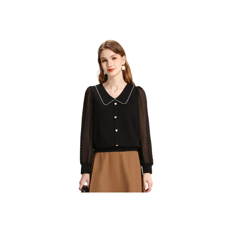 FENHONGMALI C Shirt Women's Black-0