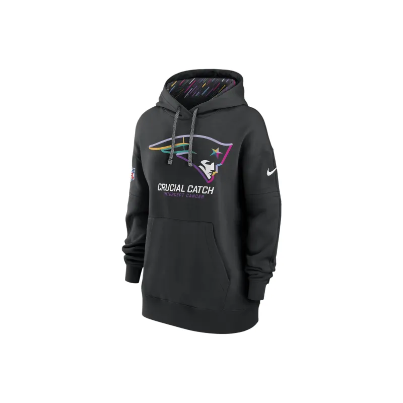 Nike New England Patriots Crucial Catch Club Women's Nike Nfl Pullover Hoodie-0