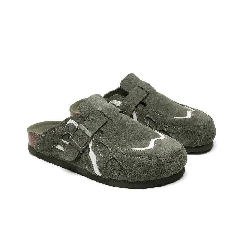 MOMGOG Cork Sole Abrasion Resistant Slip Resistant Closed Toe Slippers Unisex-2