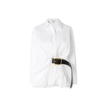 LOEWE Belted Shirt 'Optic White'