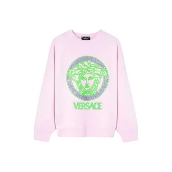 VERSACE Sweatshirt With Logo Print 'Baby Pink/Neon Green/Neon Lavander'