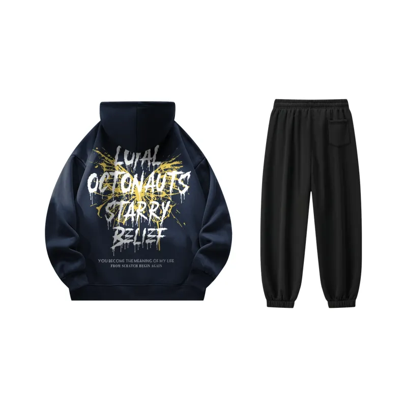 Small Columns Under The Sea Sweatshirt Set Unisex-22