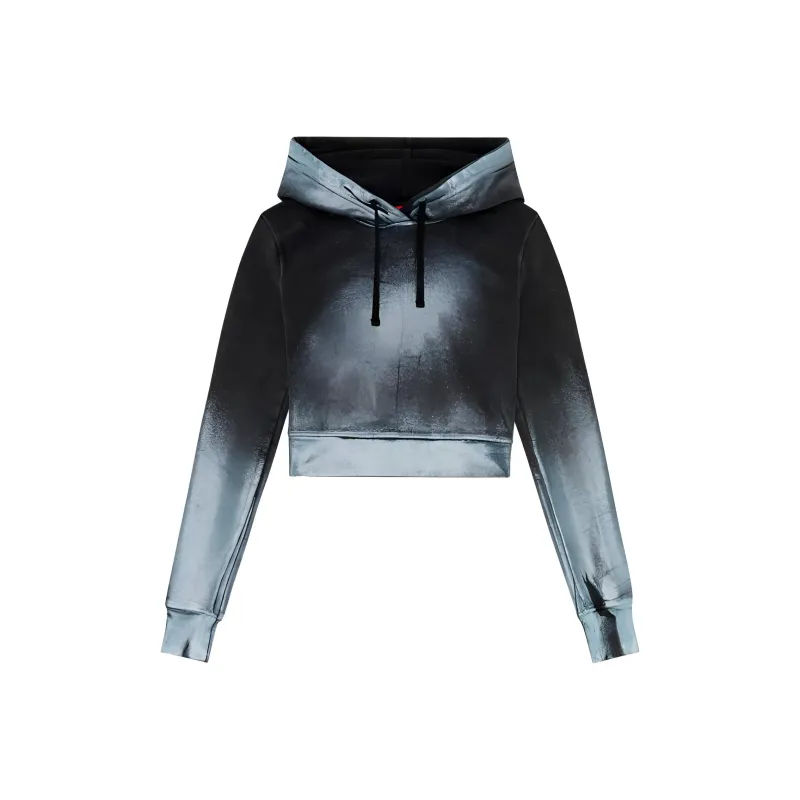 DIESEL F Slimmy Cropped Drawstring Hoodie-0