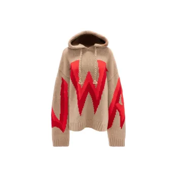 JW Anderson Gothic Logo Intarsia Hoodie