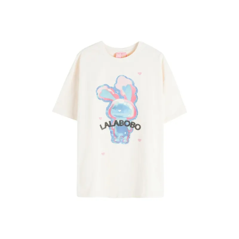 LALABOBO T Shirts Women's Beige-0