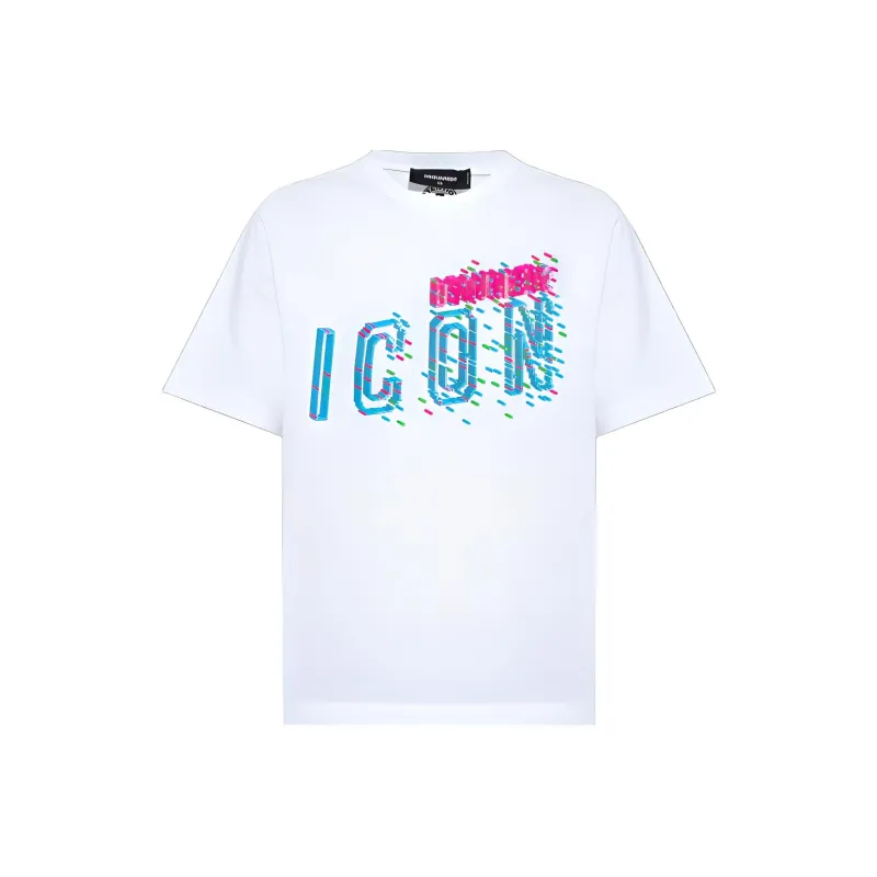 DSQUARED 2 Icon Printed Crewneck T Shirt-0