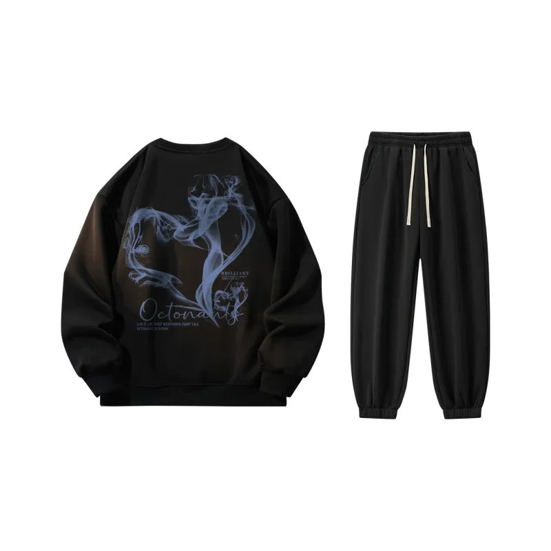 Small Columns Under The Sea Sweatshirt Set Unisex-34