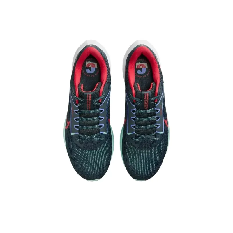 Nike Air Zoom Pegasus 40 Anti Slip Wear Resistant Low Top Marathon Running Shoes Unisex Black Green-4