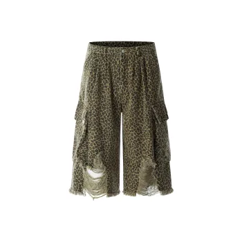 VERAF CA Casual Shorts Unisex Leopard Print