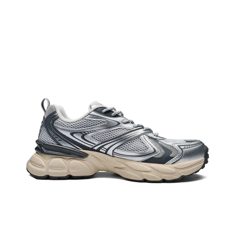 Kappa Back to Back Breathable And Lightweight Low Top Chunky Sneakers Unisex Cool Gray-1