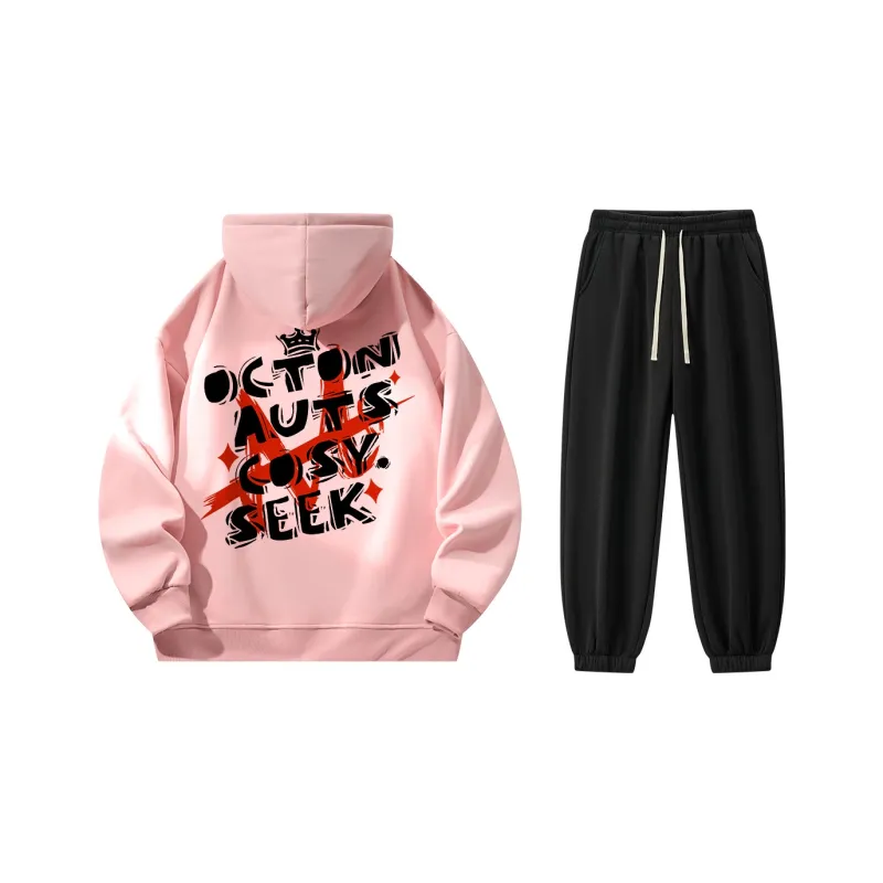 Small Columns Under The Sea Sweatshirt Set Unisex-4