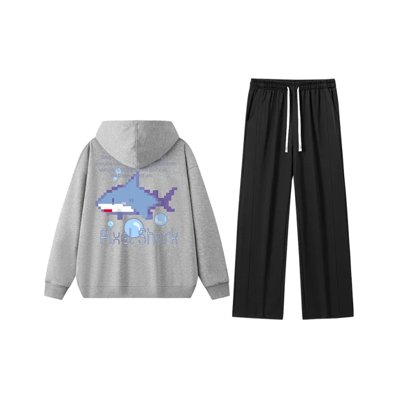 Small Columns Under The Sea Sweatshirt Set Unisex-56