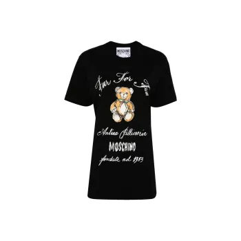MOSCHINO Antica Pellicceria Crewneck T Shirt