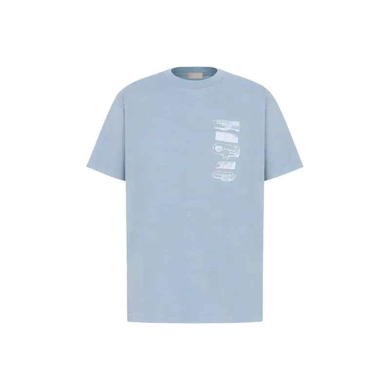 DIOR T Shirts Men Blue-0