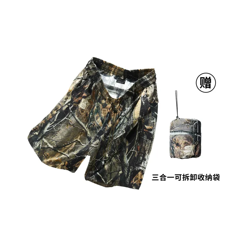 GNOMESHGH Casual Shorts Unisex Jungle Adventure Gray-4