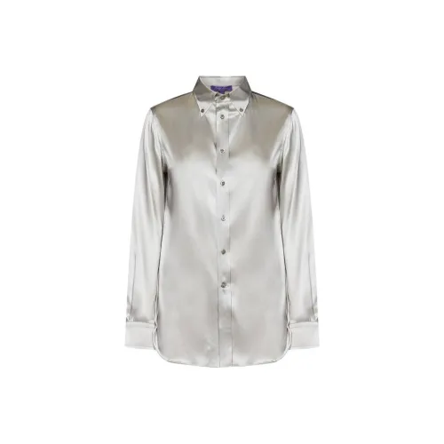 Ralph Lauren Button-Down Long-Sleeved Satin Shirt