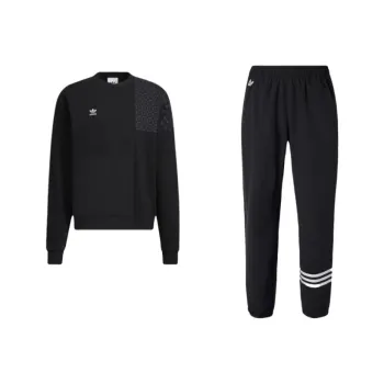 Adidas Originals Clover Series Sweatshirt Set Men's Black