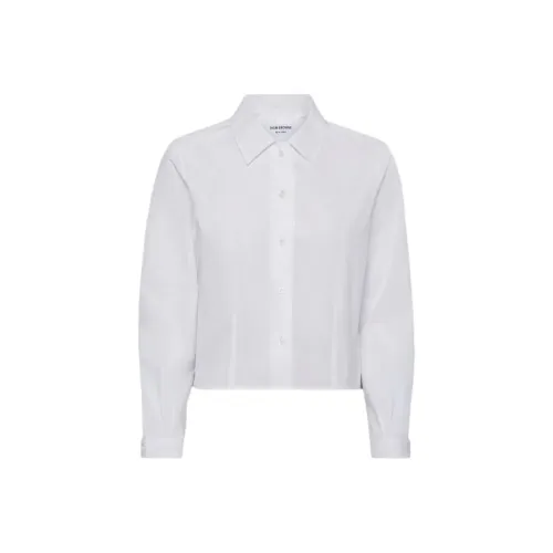 THOM BROWNE Long Sleeved Cropped Shirt