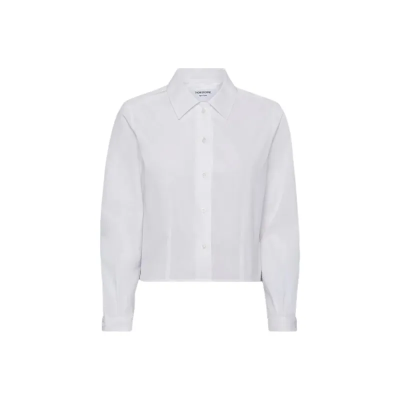 THOM BROWNE Long Sleeved Cropped Shirt-0