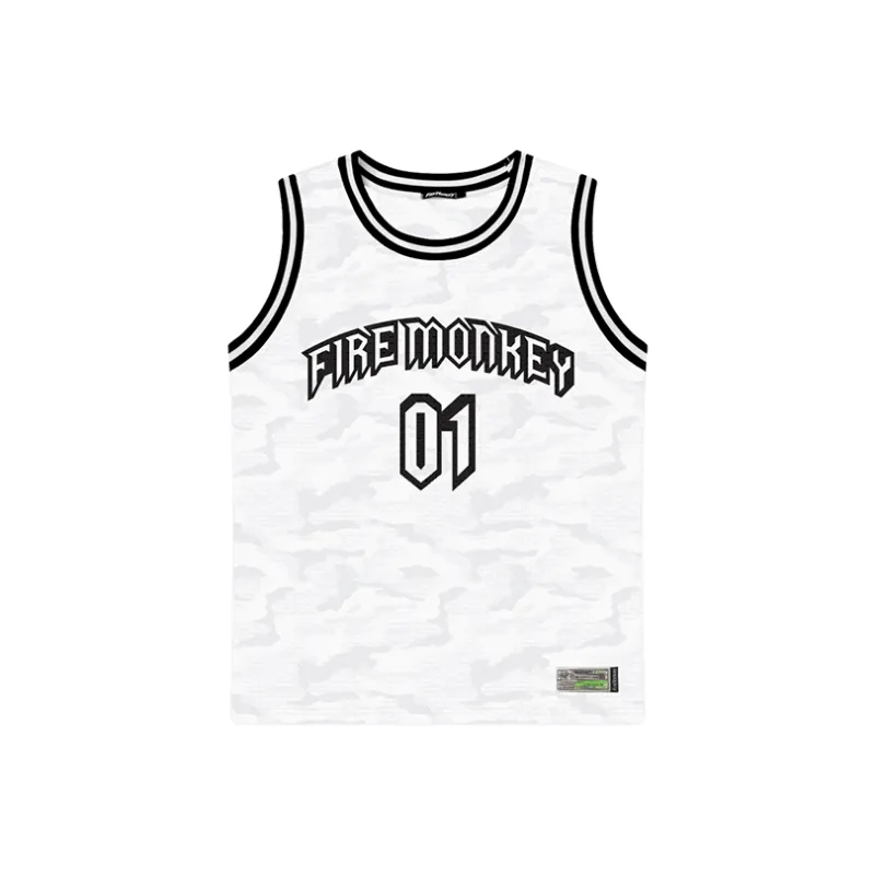 FireMonkey Basketball Jerseys Men's White-0