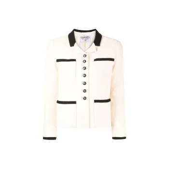 CHANEL 1996 CC-buttons Single-breasted Tweed Jacket