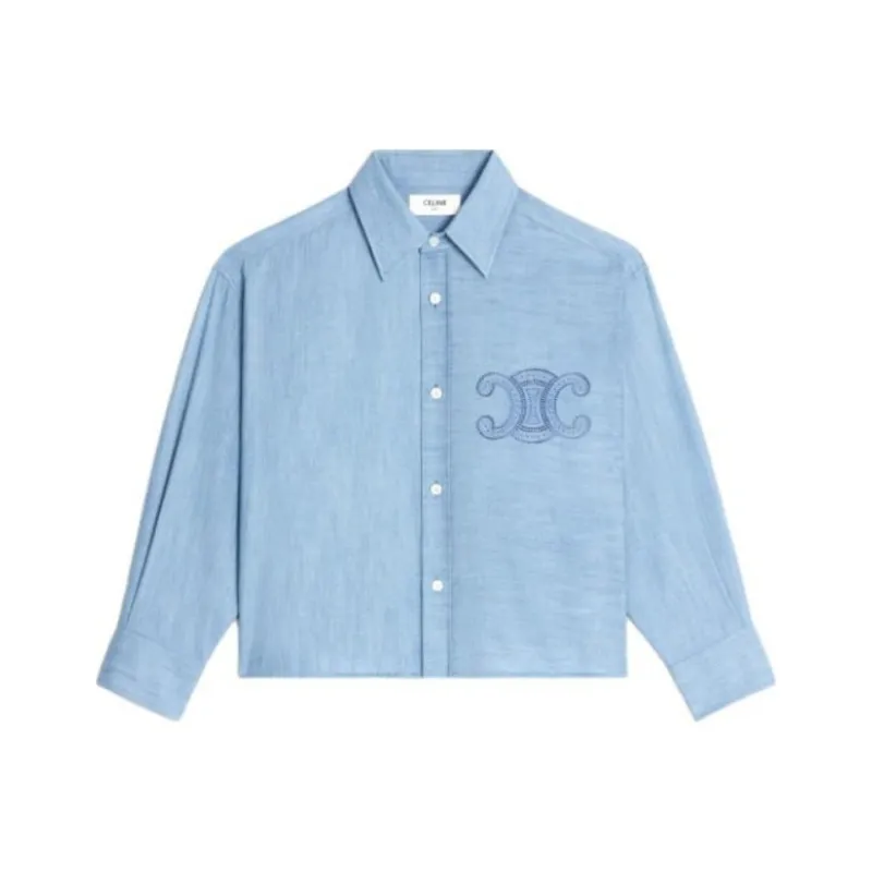CELINE Shirts Women's Blue-0