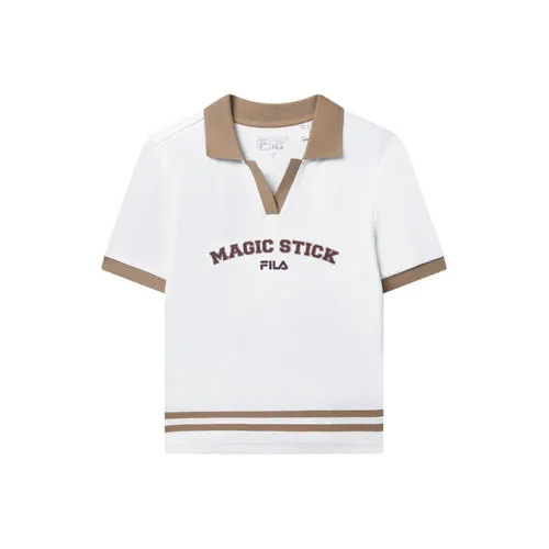 FILA x Magic Stick SS23 Polo Shirt Women's Standard White