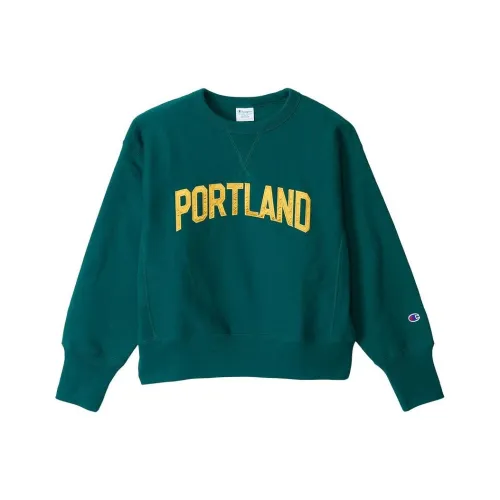 Champion Reverse Weave FW24 Sweatshirt Women's Dark Green