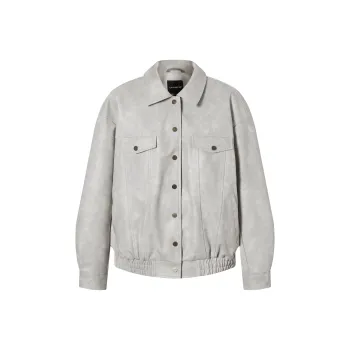 LA CRAWFISH Jackets Coats Women's White Gray