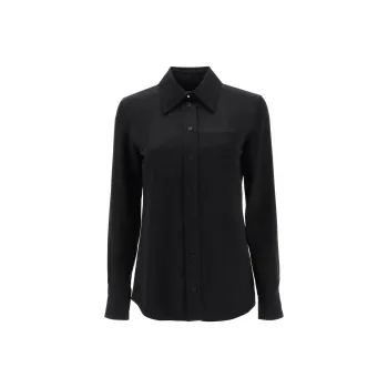 Lanvin Long Sleeved Buttoned Satin Shirt