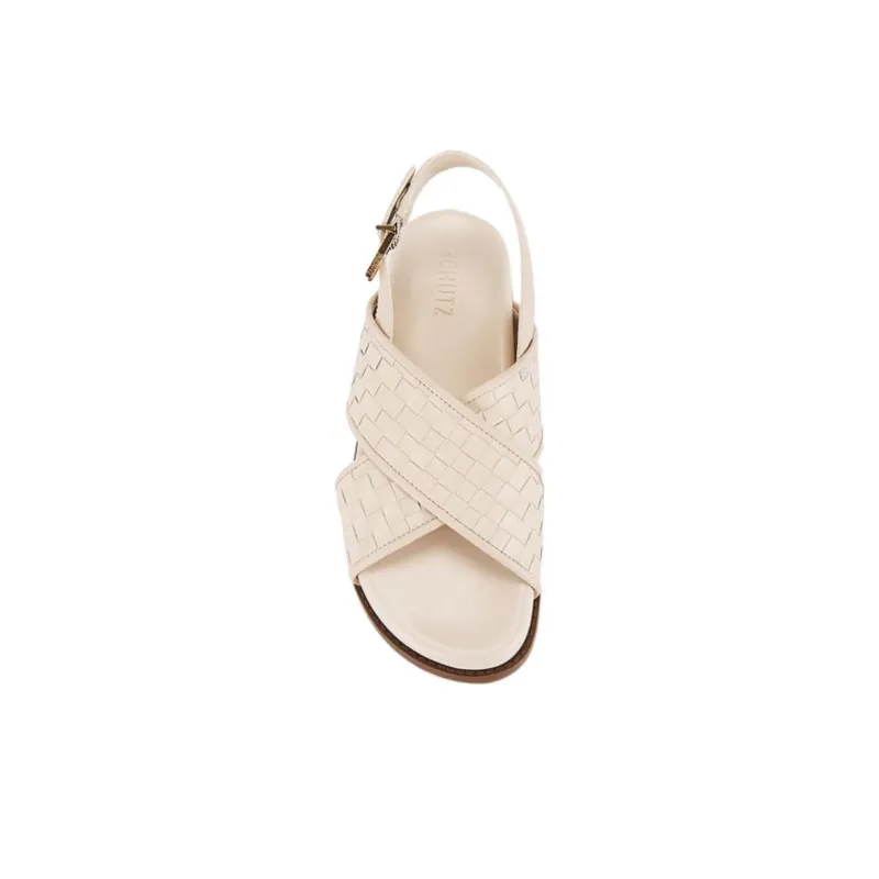 Schutz Ruby One Strap Sandals Women's Beige-4