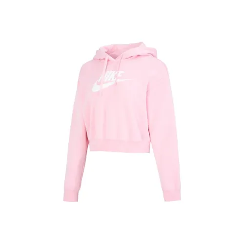 Nike Sportswear Club Fleece Women's Oversized Crop Graphic Hoodie Pink