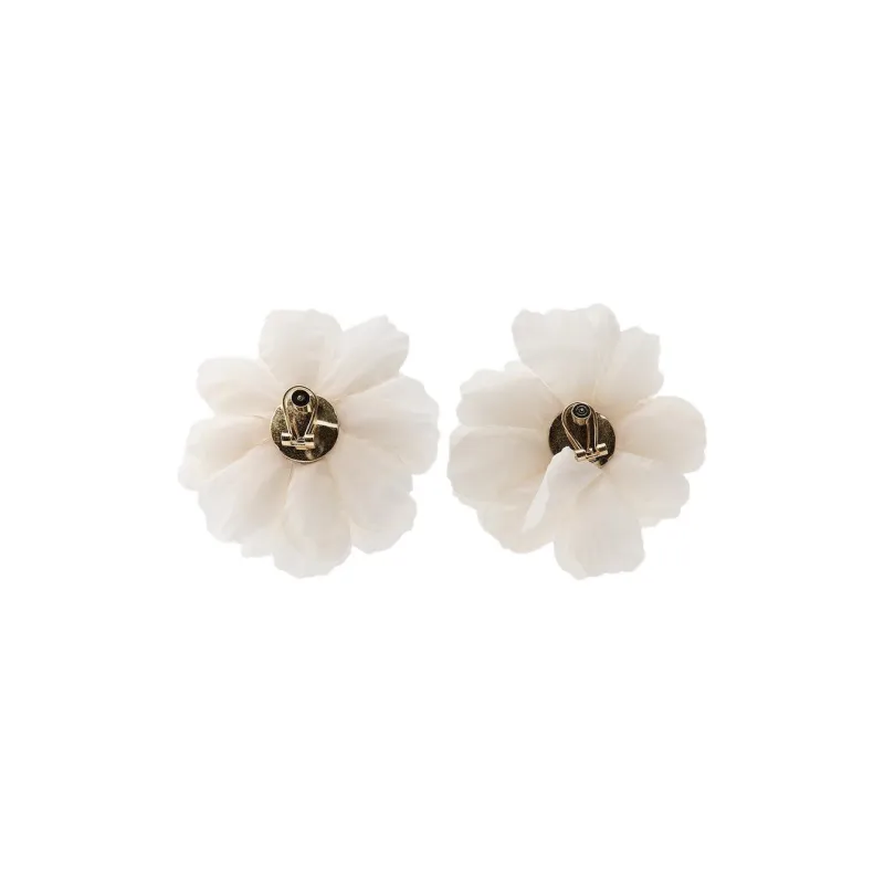 ZARA Metal Earrings Women's White-1