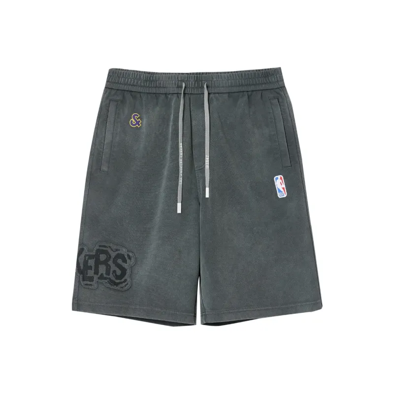 JACK JONES· JACK&JONESxNBA Casual Shorts Men's E44 Black Sand Color-1