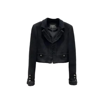 CHANEL Jackets Coats Women's Black