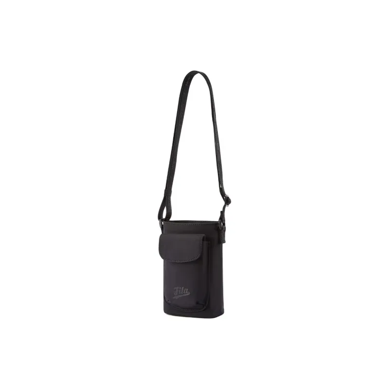 FILA FUSION Fabric Shoulder Bag, Crossbody Bag Unisex Black-1