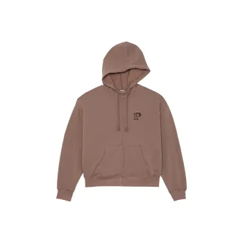 Victoria's Secret PINK Ivy Fleece Campus Full-Zip Hoodie/ICoS Sweatshirt Women's Ice Coffee Sparkling