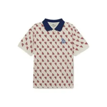 MLB MLB Basic Logo Los Angeles Dodgers Polo Shirt Women's Cream
