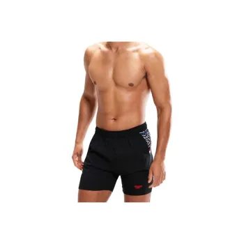 Speedo Swimming Shorts Men's Black Red