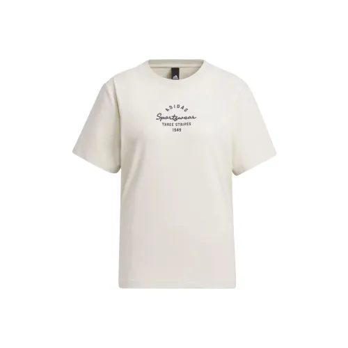 Adidas Set in Sleeve T Shirt Women's Bauxite Brown
