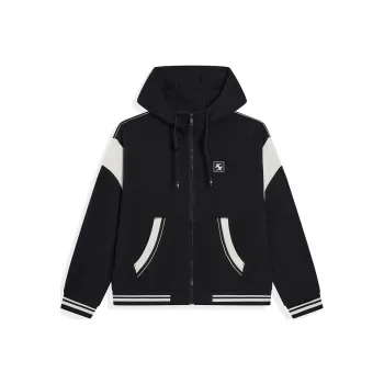 XTEP Jackets Coats Women's Jet Black/Cotton White