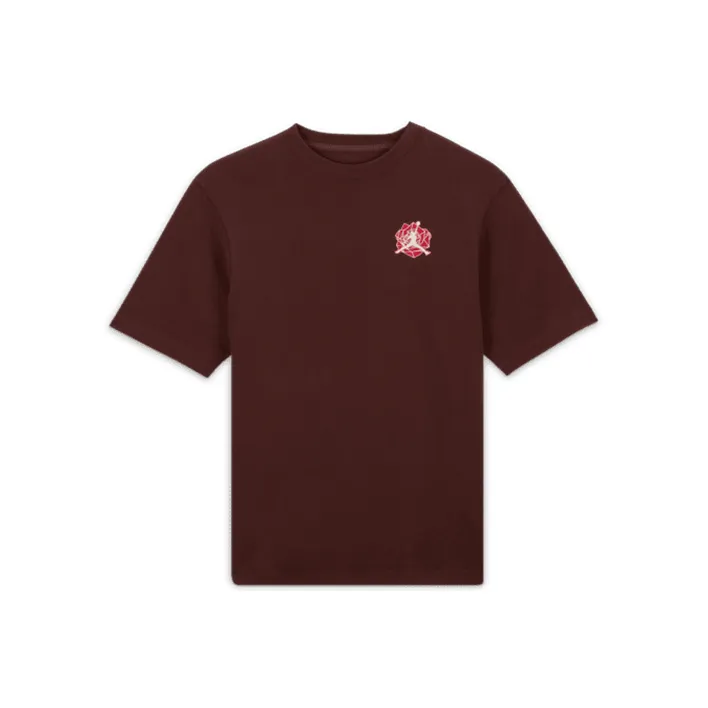 Jordan Set-in Sleeve T-Shirt Women's Coffee Asia Version-0